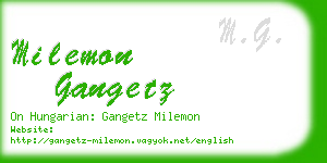 milemon gangetz business card